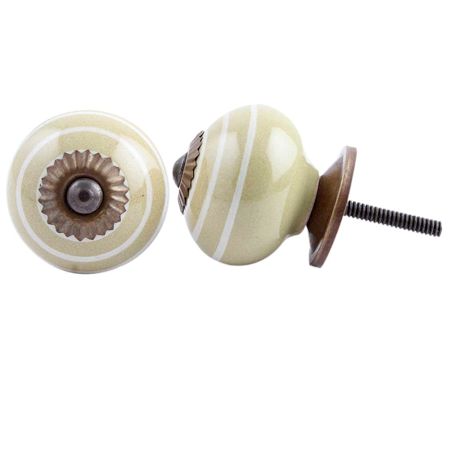Spanish Olive Stripe Dresser Knob